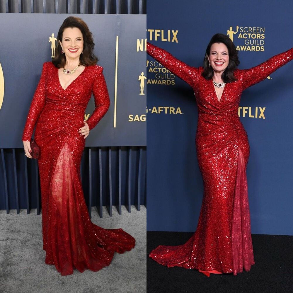 NWT Reem Acra Long Sleeve Ruched Sequined Floor Length Evening Gown $3650